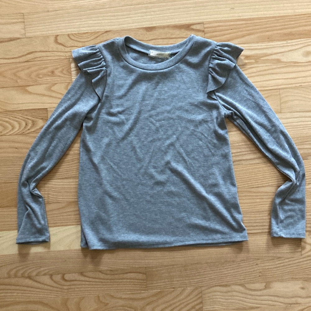 Cute Grey Cap Sleeve Top
